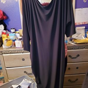 Black long draped dress